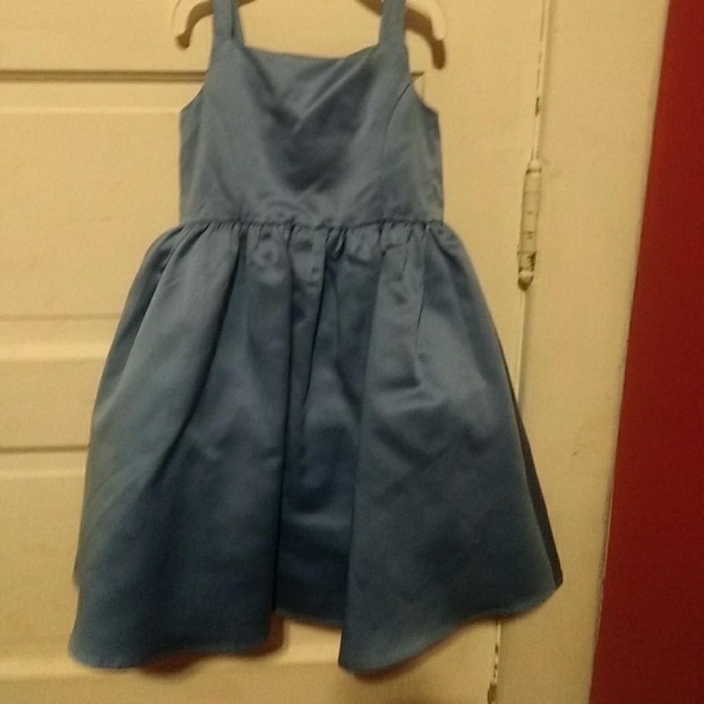 Blue flower girl dresses